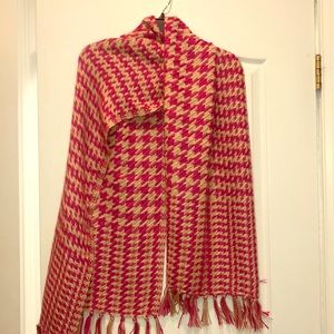 Tan & Pink Chevron Scarf/Wrap